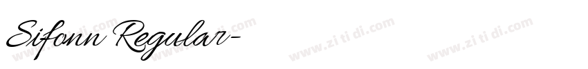 Sifonn Regular字体转换 Sifonn Regular字体转换